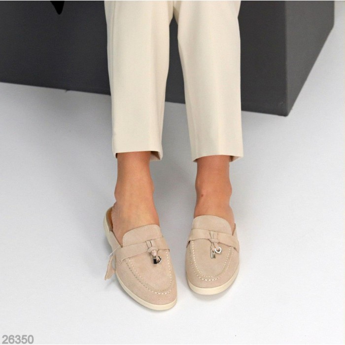 Мюлі жіночі натуральна замша колір-беж 36,37,39,40,41р