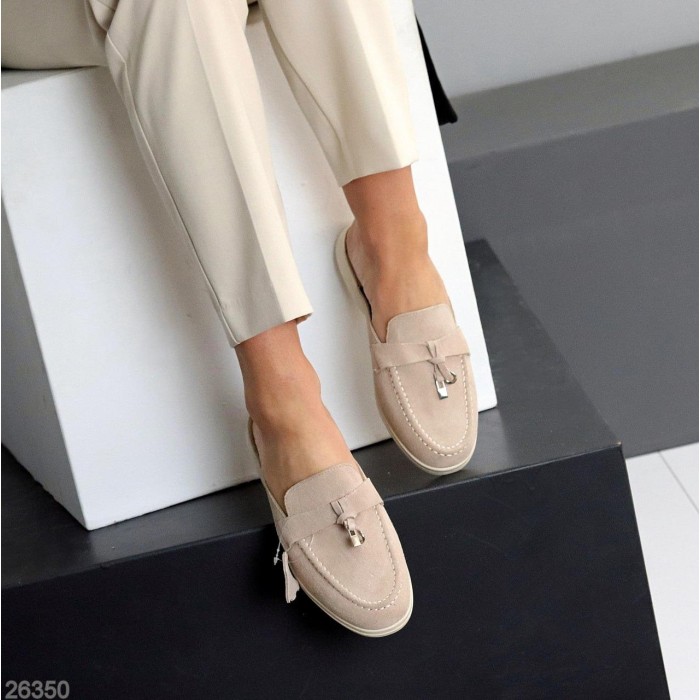 Мюлі жіночі натуральна замша колір-беж 36,37,39,40,41р