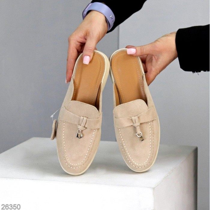 Мюлі жіночі натуральна замша колір-беж 36,37,39,40,41р