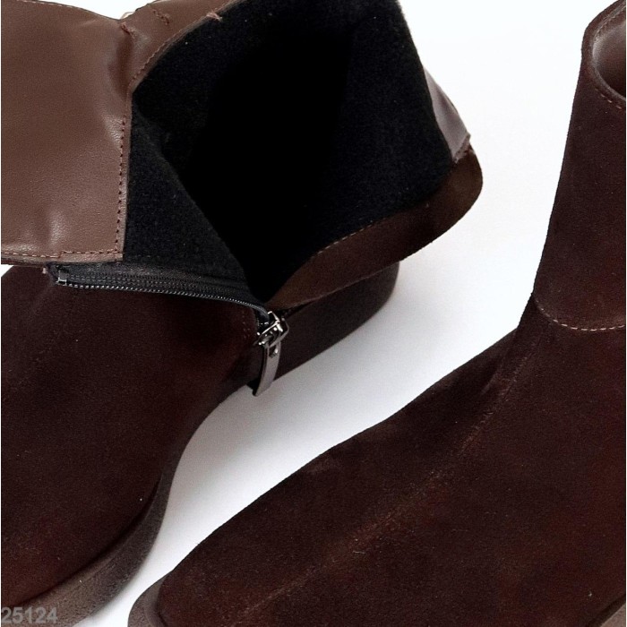 Ботинки женские натуральная замша цвет-шоколад деми 37р