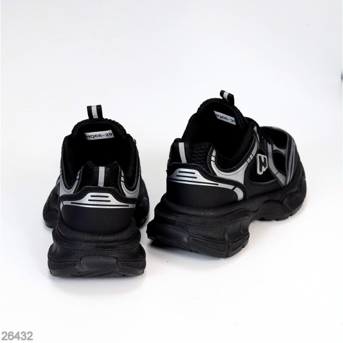 Кросівки жіночі еко-шкіра/текстиль колір-чорний на 35.5,36,37,38