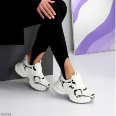 Кросівки жіночі еко-шкіра/текстиль колір-білий на 36,37,38,39р