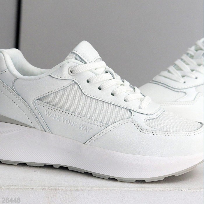 Кросівки жіночі натуральна шкіра/текстиль білі 36,37,38,39,40,41р