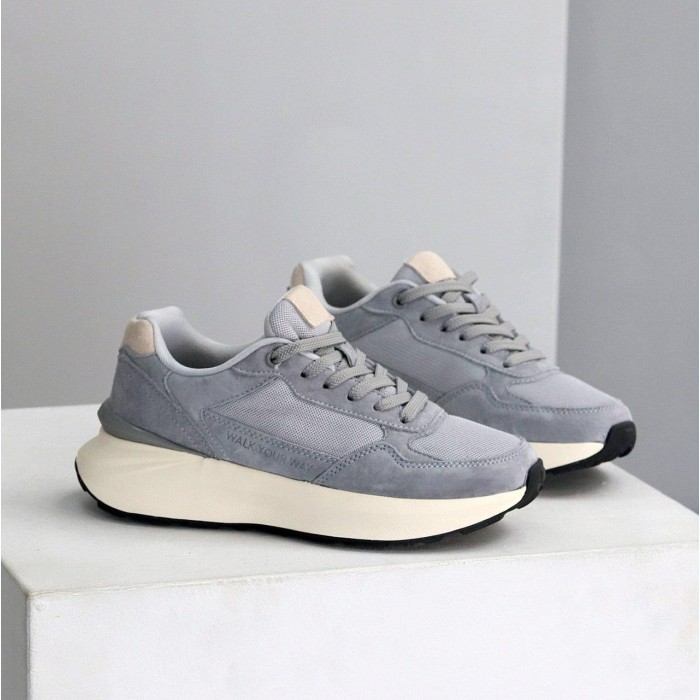 Кросівки жіночі натуральна-замша/текстиль сірі 36,37,39,40,41р