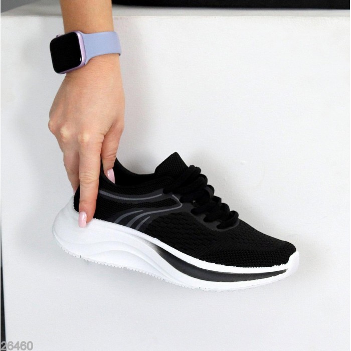 Кросівки жіночі текстиль чорні на 35,36,37,38,39,40р