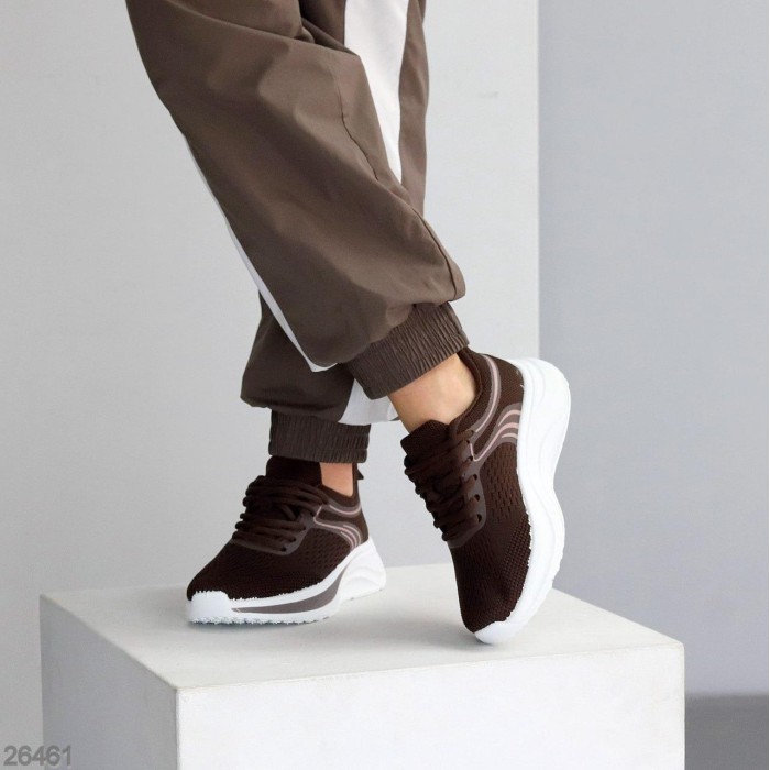 Кросівки жіночі текстиль шоколад зима на 35.5,36,37,38,39,40р