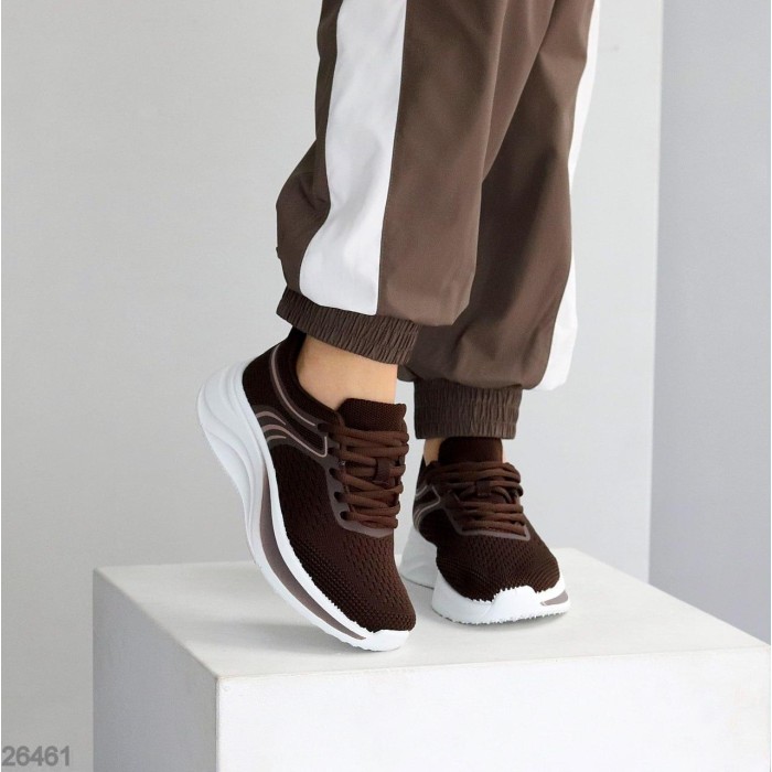 Кросівки жіночі текстиль шоколад зима на 35.5,36,37,38,39,40р