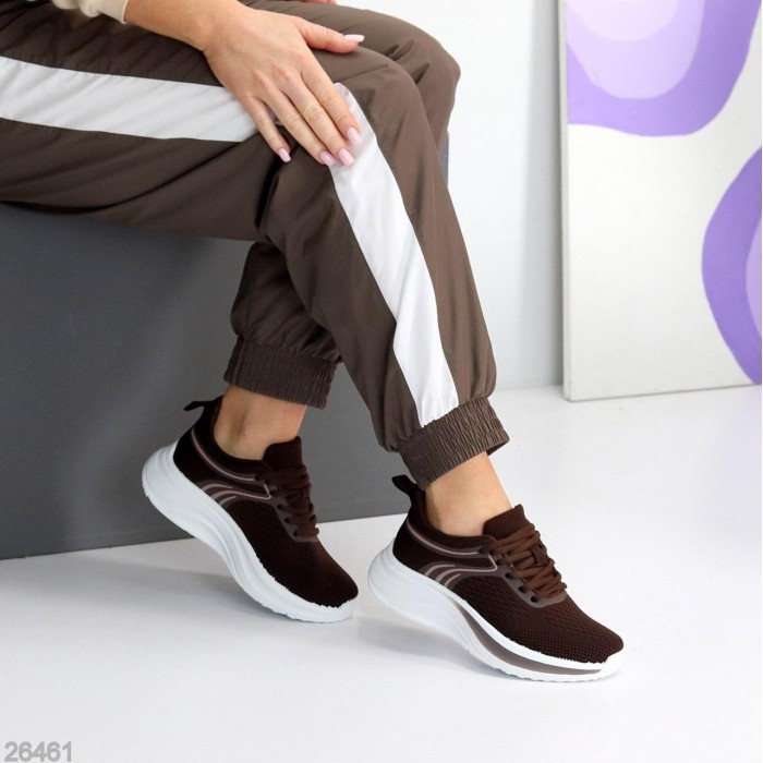 Кросівки жіночі текстиль шоколад зима на 35.5,36,37,38,39,40р