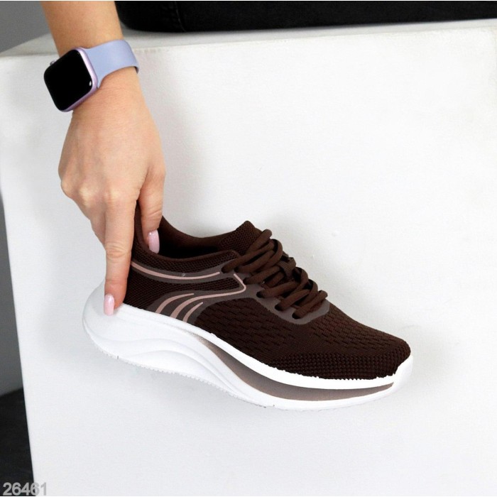 Кросівки жіночі текстиль шоколад зима на 35.5,36,37,38,39,40р