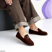 Мокасини жіночі еко-замша колір-шоколад 36,37,38,39,40,41р