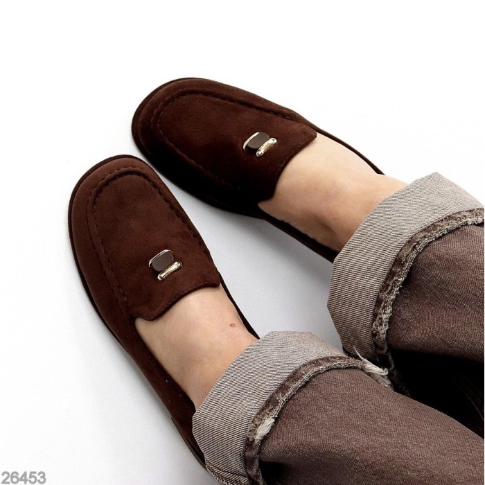 Мокасини жіночі еко-замша колір-шоколад 36,37,38,39,40,41р