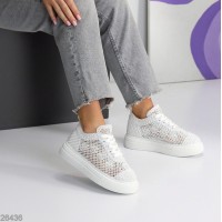 Кеды женские текстиль белые 37,38,39р