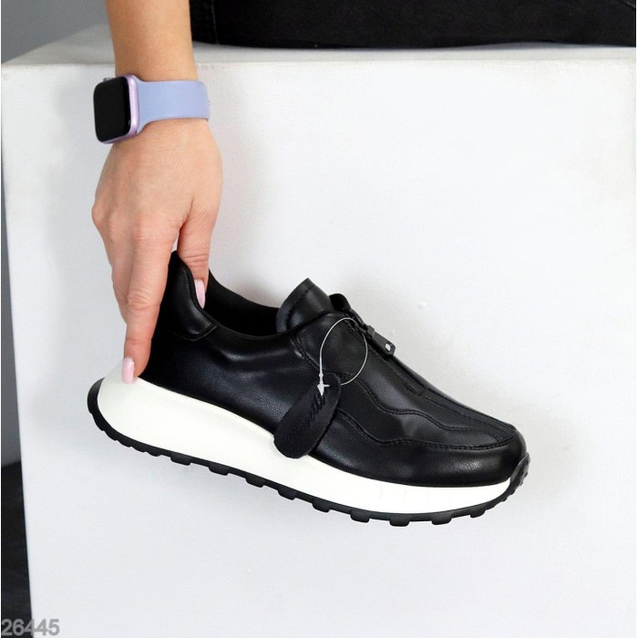 Кросівки жіночі натуральна шкіра чорні 37,39,41р