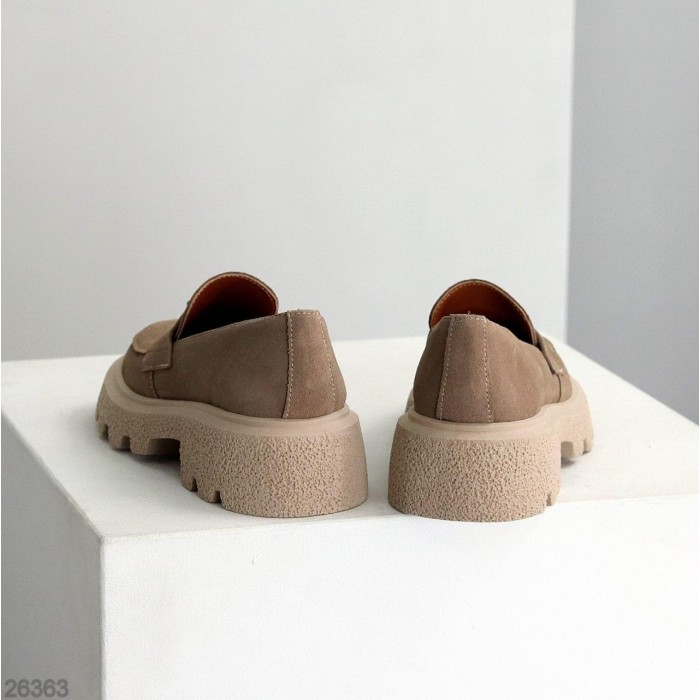 Лофери жіночі натуральна замша беж 36,38,40р