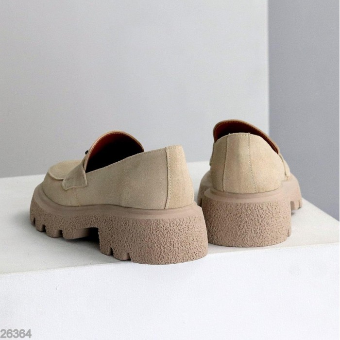 Лофери жіночі натуральна замша беж 37,38,40р