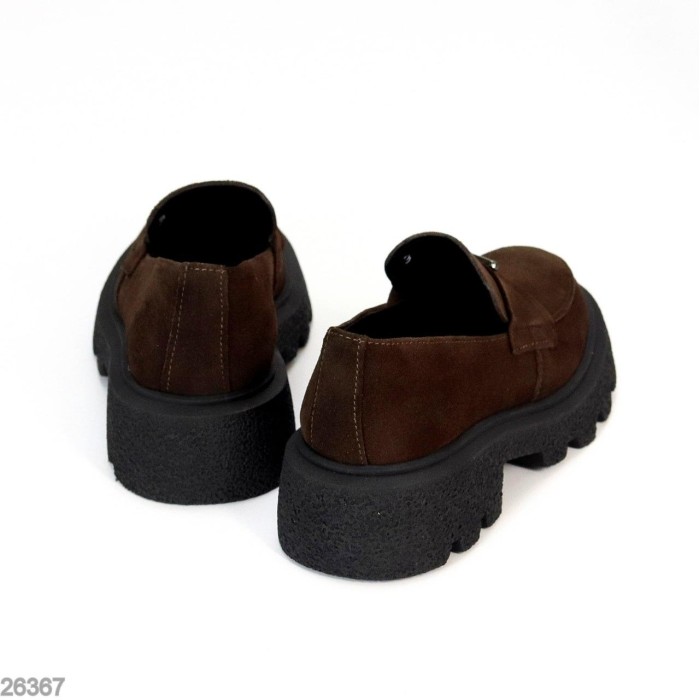 Лофери жіночі натуральна замша колір-шоколад 36,39,40р