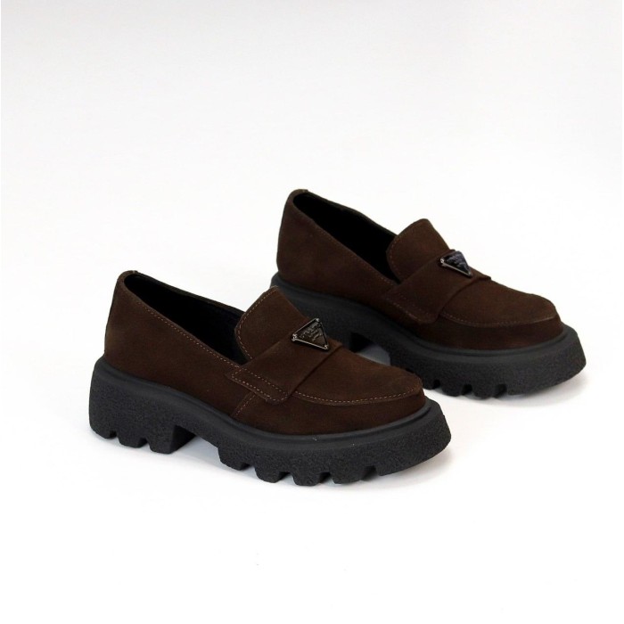 Лофери жіночі натуральна замша колір-шоколад 36,39,40р