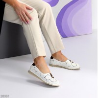 Балетки женские натуральная кожа белые на 35.5,36,37,39,41р.