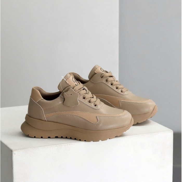 Кросівки жіночі натуральна шкіра бежеві 36,38,39р