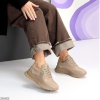 Кроссовки женские натуральная кожа бежевые 36,38,39р