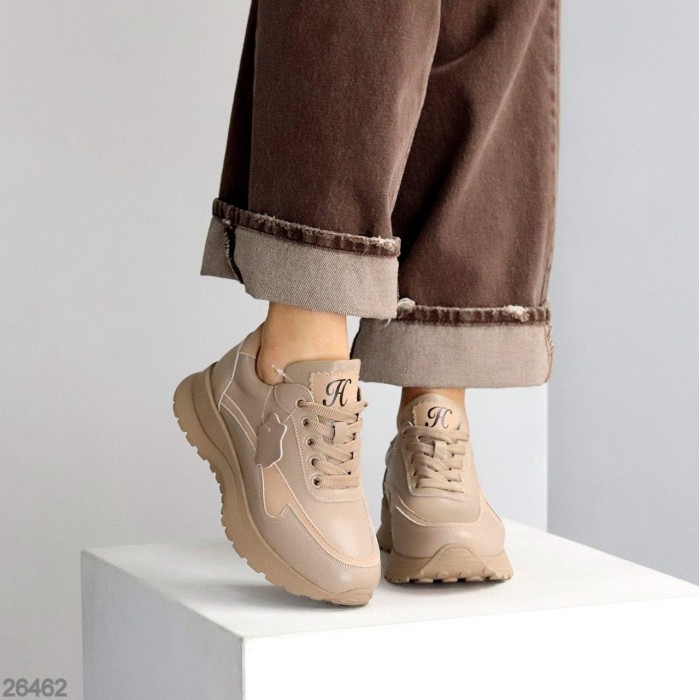 Кросівки жіночі натуральна шкіра бежеві 36,38,39р