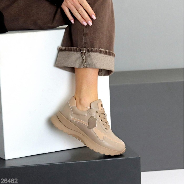 Кросівки жіночі натуральна шкіра бежеві 36,38,39р