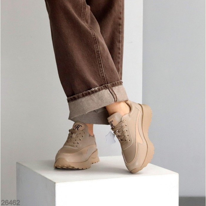 Кросівки жіночі натуральна шкіра бежеві 36,38,39р