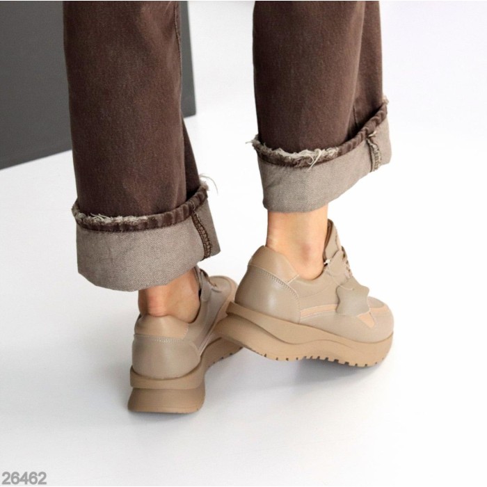 Кросівки жіночі натуральна шкіра бежеві 36,38,39р