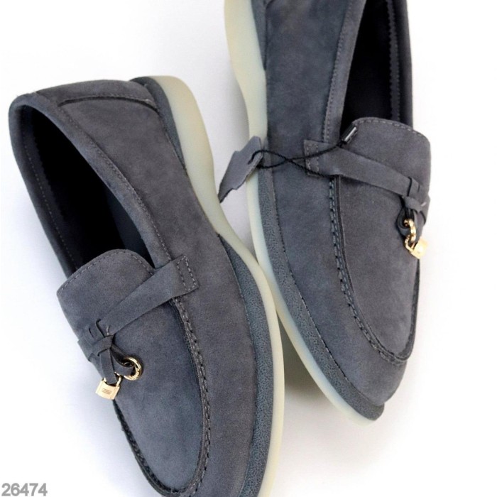 Лофери жіночі натуральна замша колір-сірий 36,37,38,39,41р