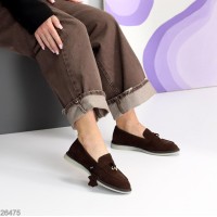 Лофери жіночі натуральна замша колір-шоколад 36,38,39,40р