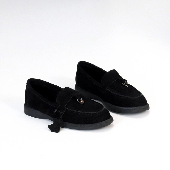 Лофери жіночі натуральна замша чорні 36,37,38,39,40,41р