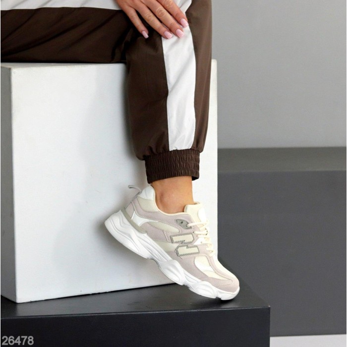 Кросівки жіночі натуральна замша колір беж на 35.5,37,39р