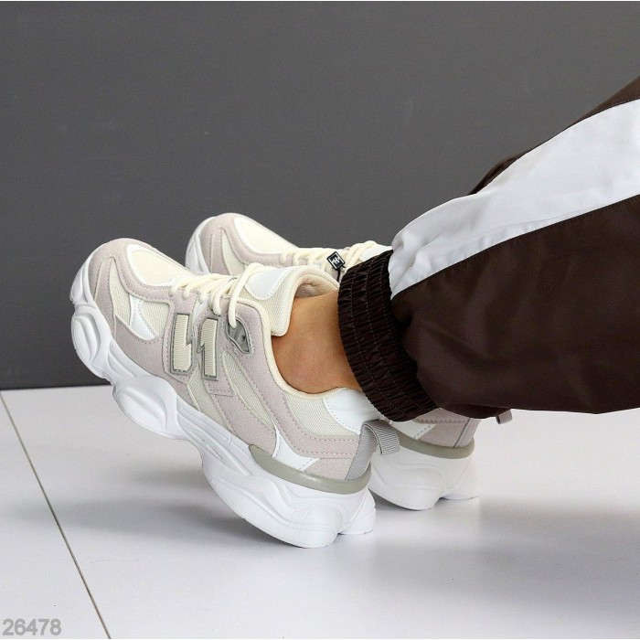 Кросівки жіночі натуральна замша колір беж на 35.5,37,39р