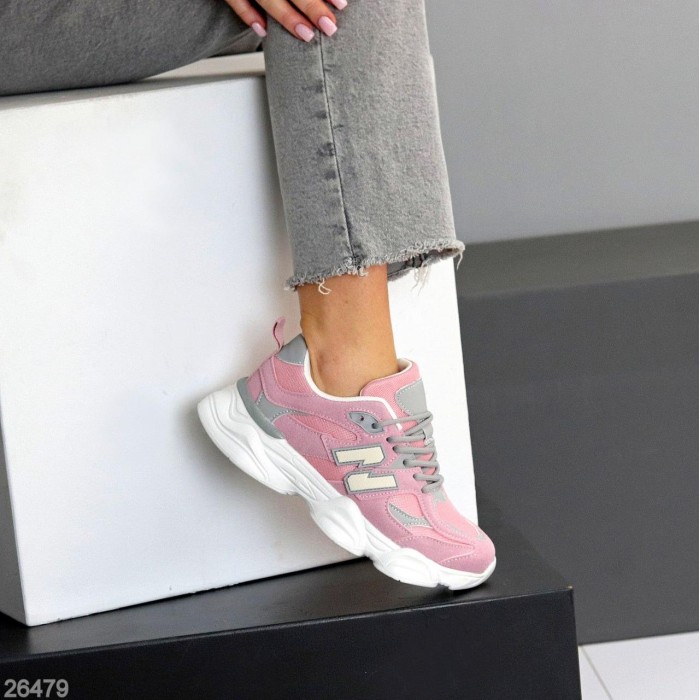 Кросівки жіночі натуральна замша колір-рожевий на 35.5,36,39,41р