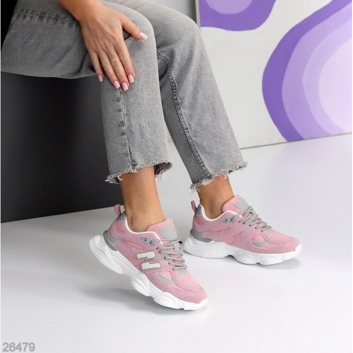 Кросівки жіночі натуральна замша колір-рожевий на 35.5,36,39,41р