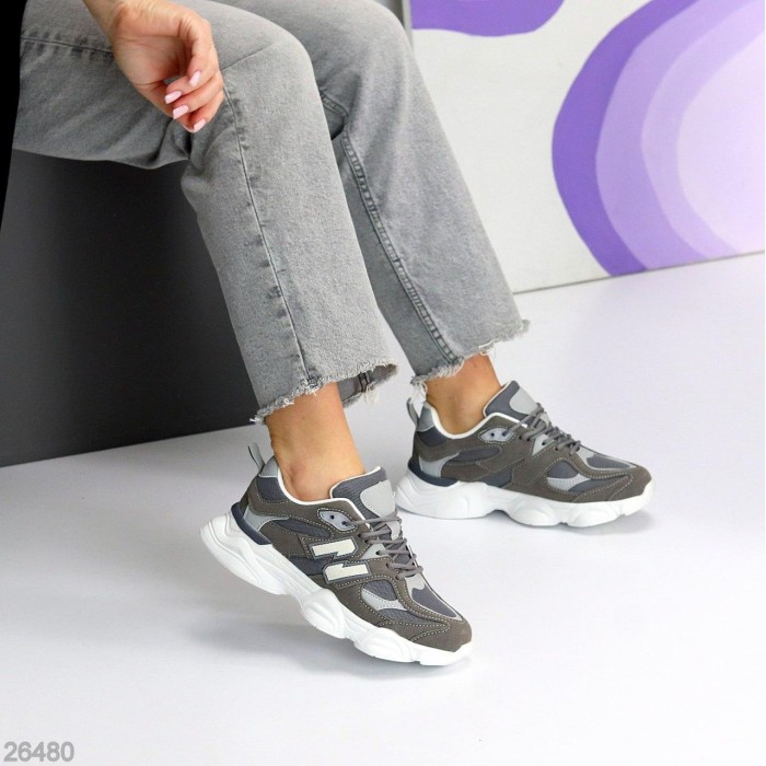 Кросівки жіночі натуральна замша сірі на 35.5,36,39р