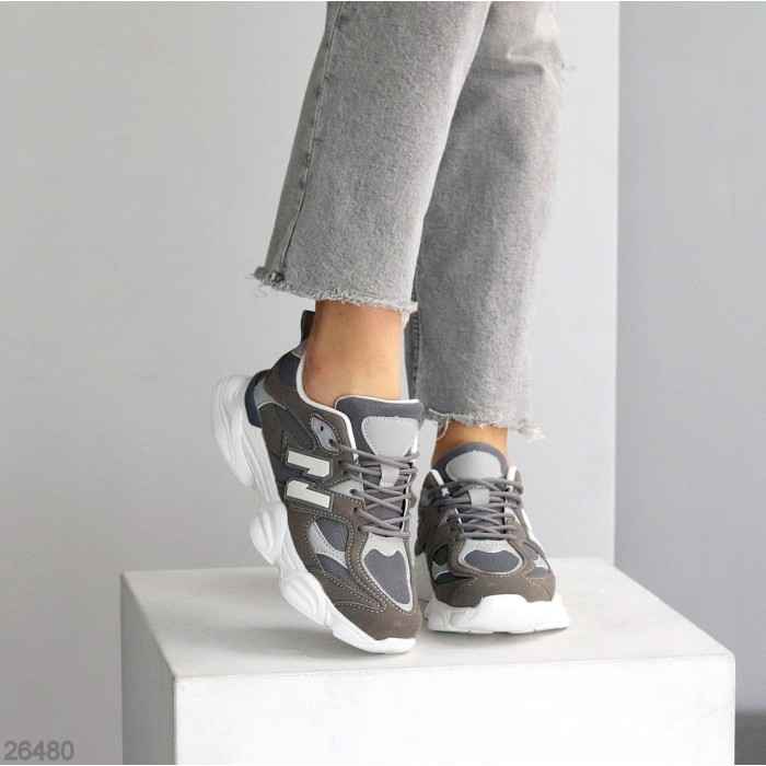 Кросівки жіночі натуральна замша сірі на 35.5,36,39р