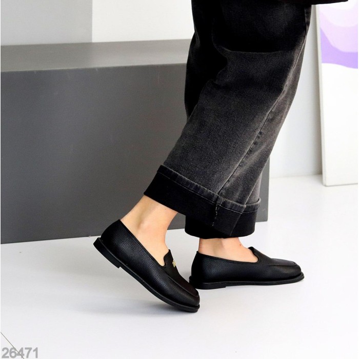 Мокасини жіночі еко-шкіра чорні на 35.5,36,37,38,39,40р