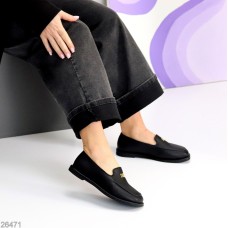 Мокасини жіночі еко-шкіра чорні на 35.5,36,37,38,39,40р