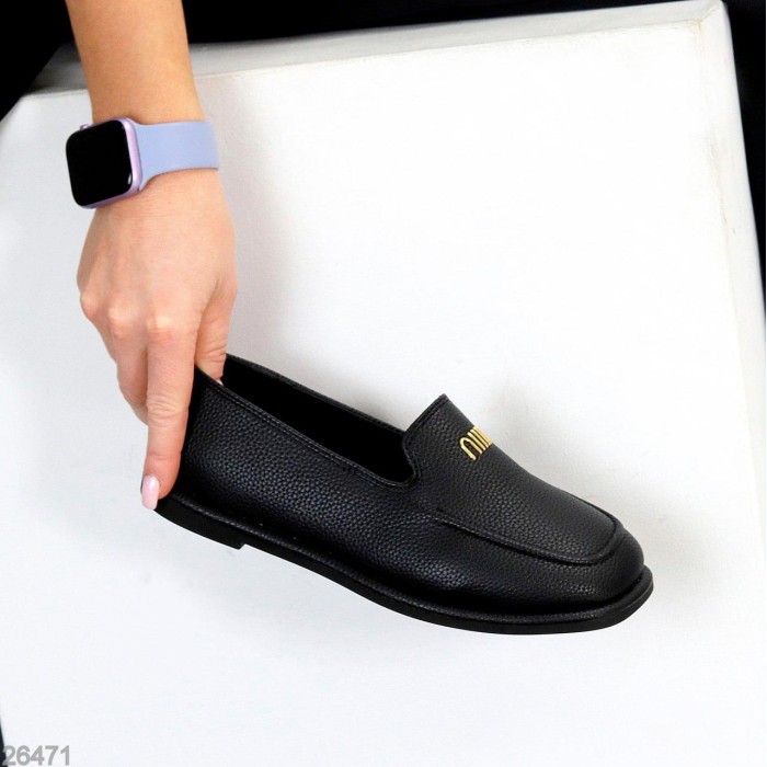 Мокасини жіночі еко-шкіра чорні на 35.5,36,37,38,39,40р