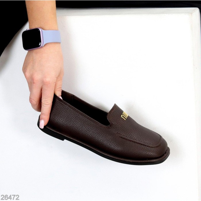 Мокасини жіночі еко-шкіра колір-шоколад на 35.5,36,37,38,39,40р