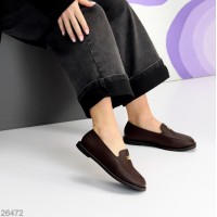 Мокасины женские эко-кожа цвет-шоколад на 35.5,36,37,38,39,40р.