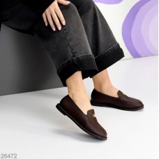 Мокасини жіночі еко-шкіра колір-шоколад на 35.5,36,37,38,39,40р