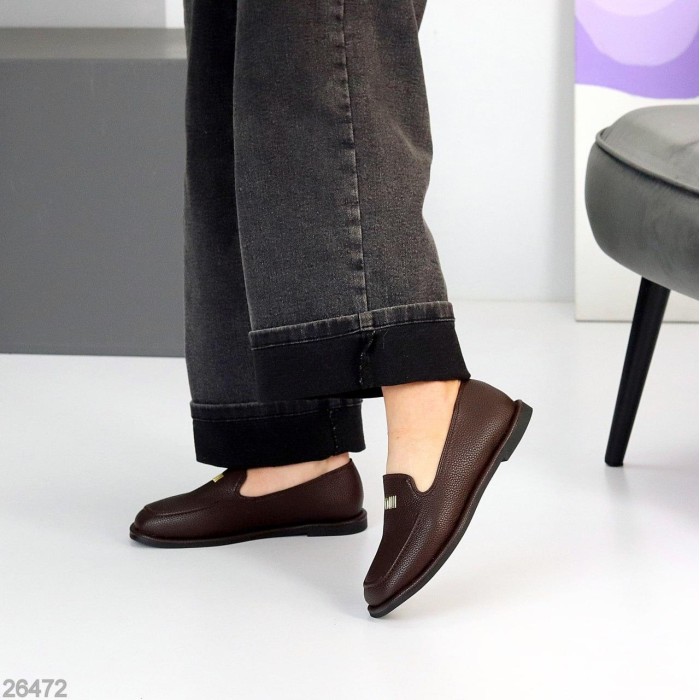 Мокасини жіночі еко-шкіра колір-шоколад на 35.5,36,37,38,39,40р