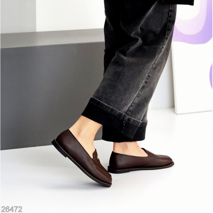 Мокасини жіночі еко-шкіра колір-шоколад на 35.5,36,37,38,39,40р