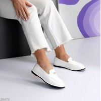 Мокасини жіночі еко-шкіра білі на 35.5,36,37,38,40р