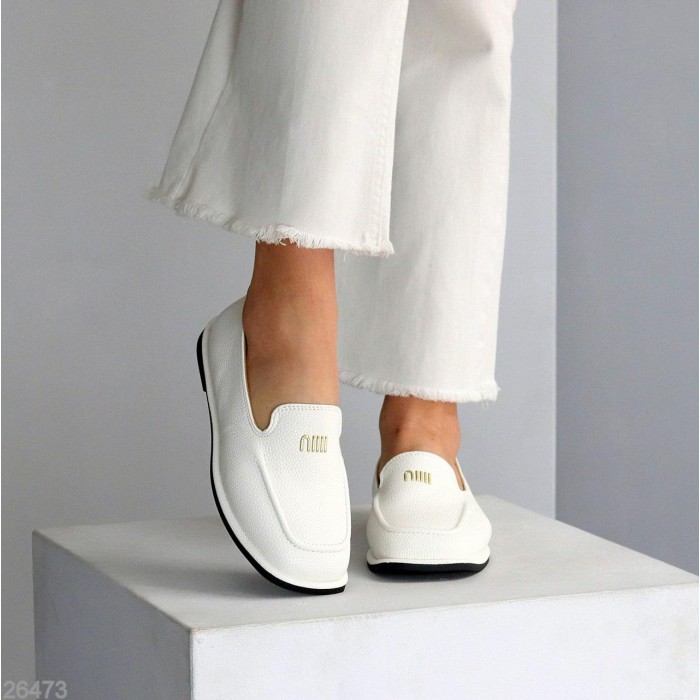 Мокасини жіночі еко-шкіра білі на 35.5,36,37,38,40р