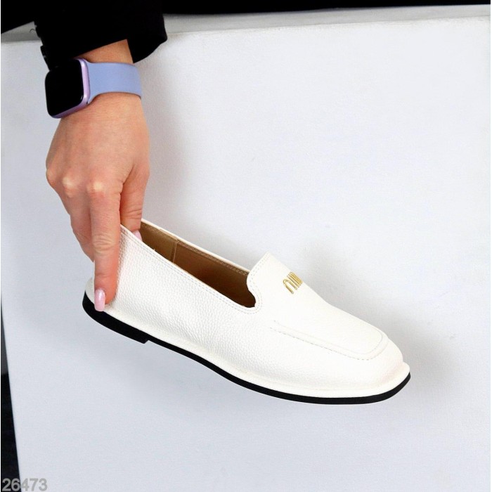 Мокасини жіночі еко-шкіра білі на 35.5,36,37,38,40р