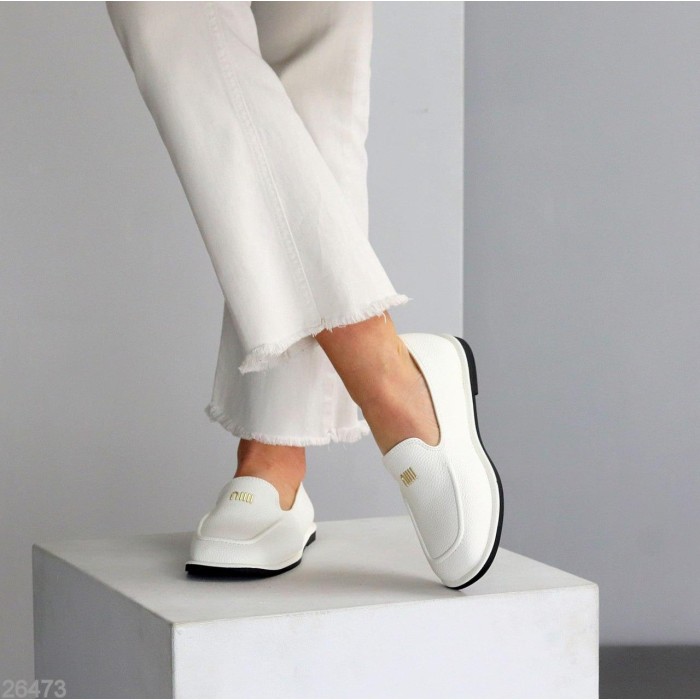 Мокасини жіночі еко-шкіра білі на 35.5,36,37,38,40р