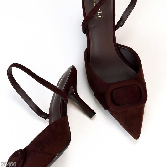 Туфлі жіночі еко замша колір-шоколад 36,37,38,39,40р